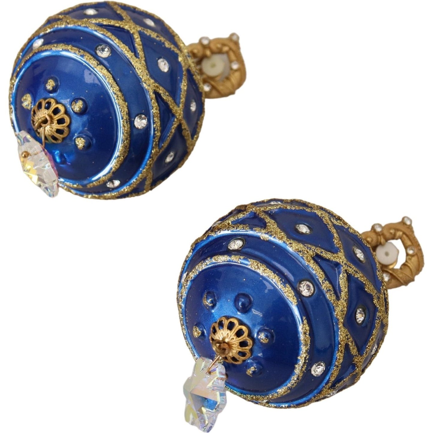 Dolce & Gabbana Elegant Dangling Crystal Christmas Ball Earrings Earrings Dolce & Gabbana