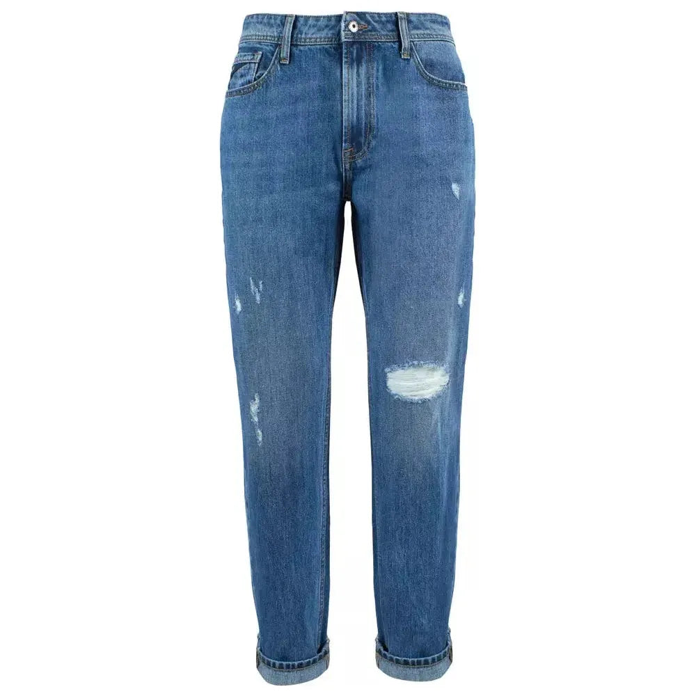 Yes Zee Blue Cotton Men Jeans Yes Zee