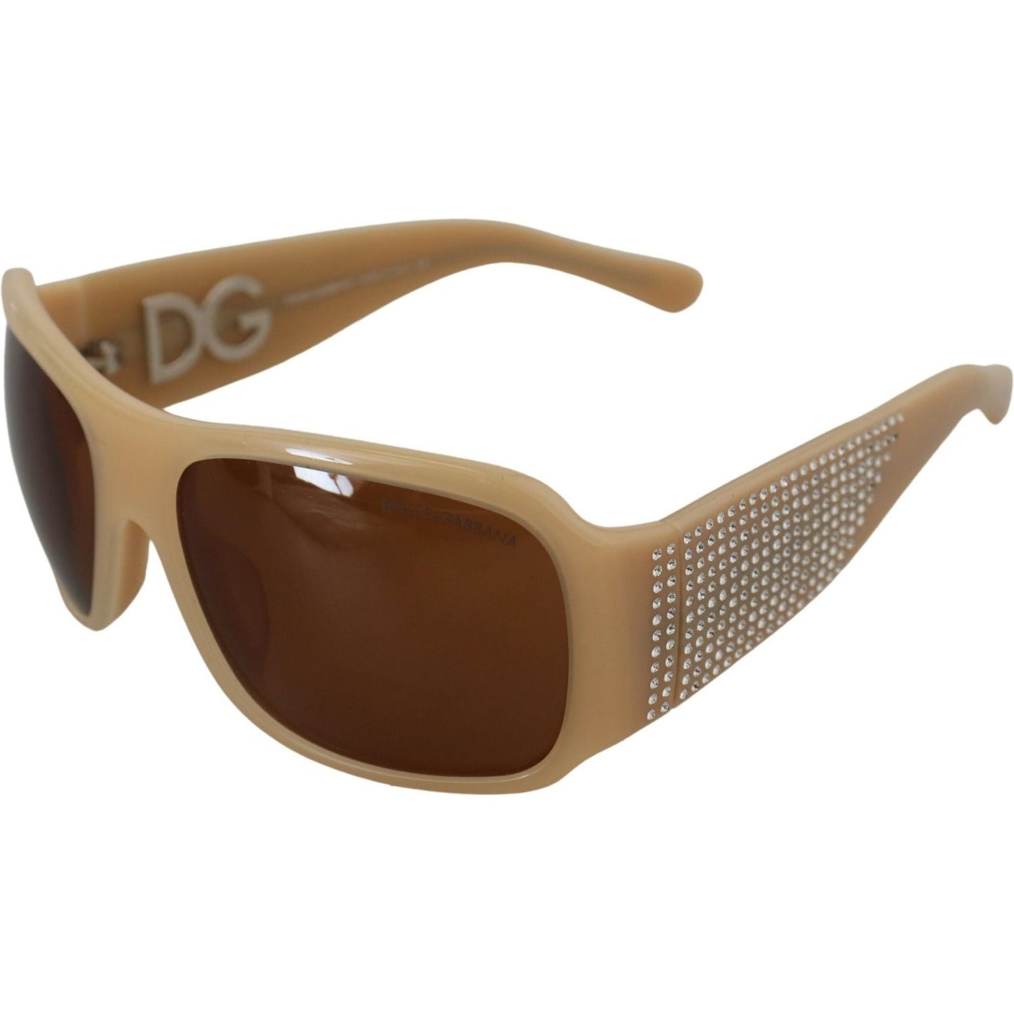 Dolce & Gabbana Elegant Cream Swarovski Sunglasses Dolce & Gabbana