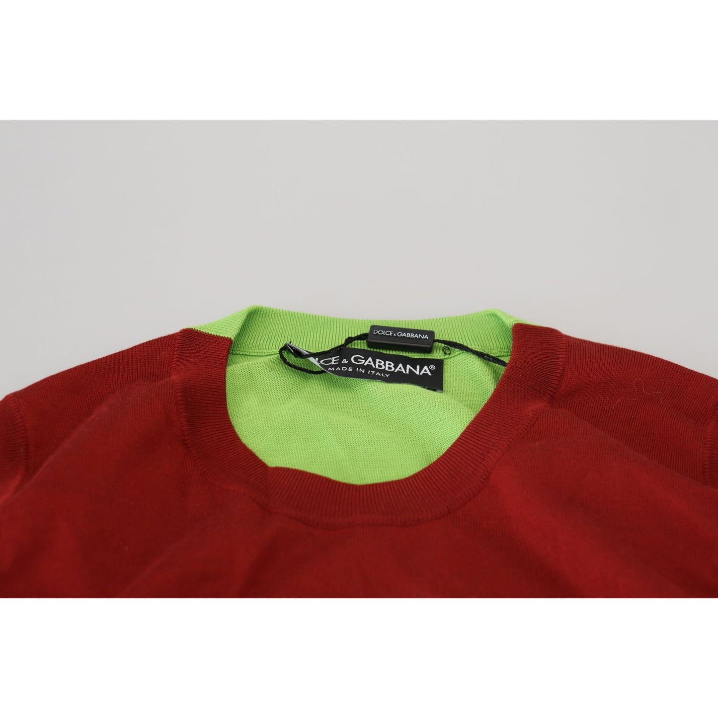 Dolce & Gabbana Elegant Silk Casual Top Red Green Dolce & Gabbana