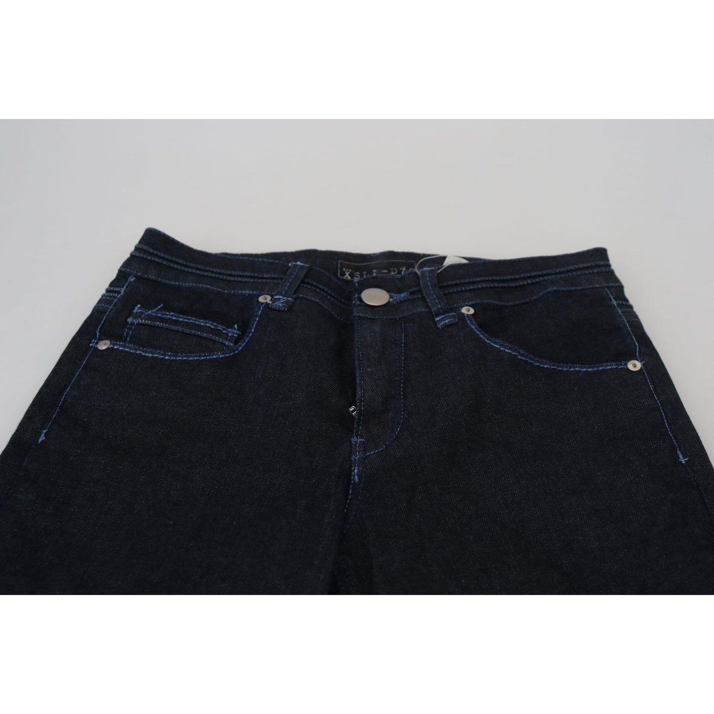 Acht Chic Slim-Fit Cotton Denim in Dark Blue Acht