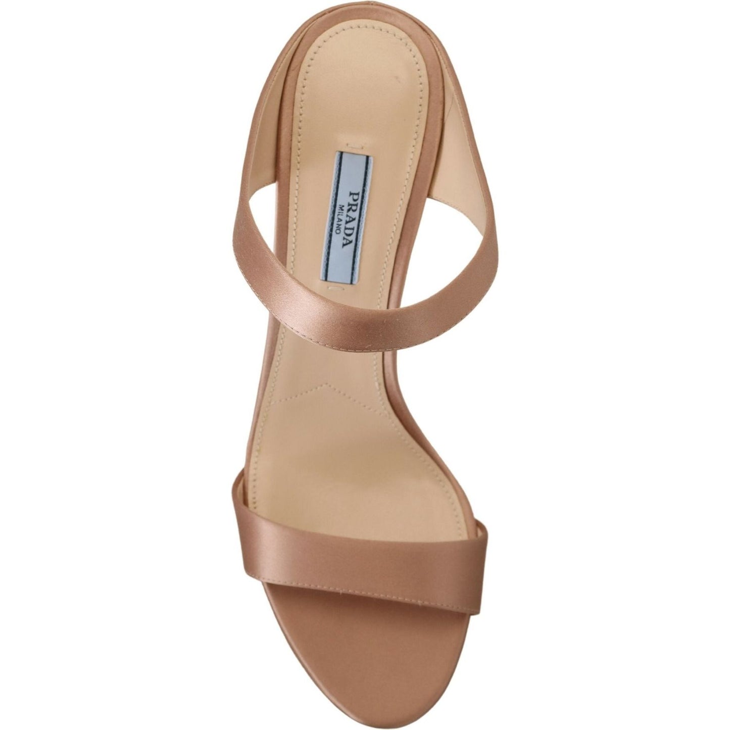 Prada Glimmering Rose Gold Leather Heels Prada