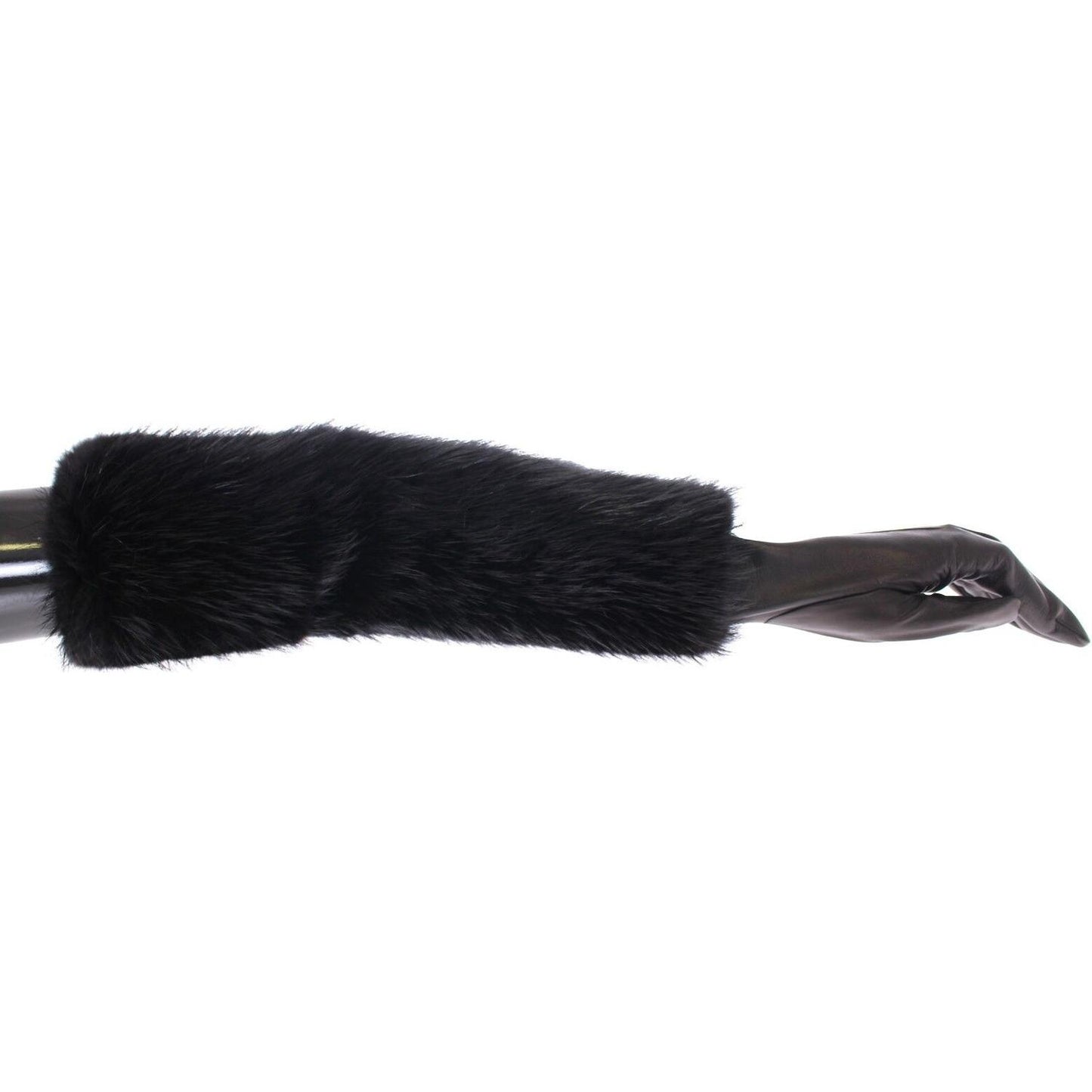 Dolce & Gabbana Elegant Elbow-Length Beaver Fur Gloves Dolce & Gabbana