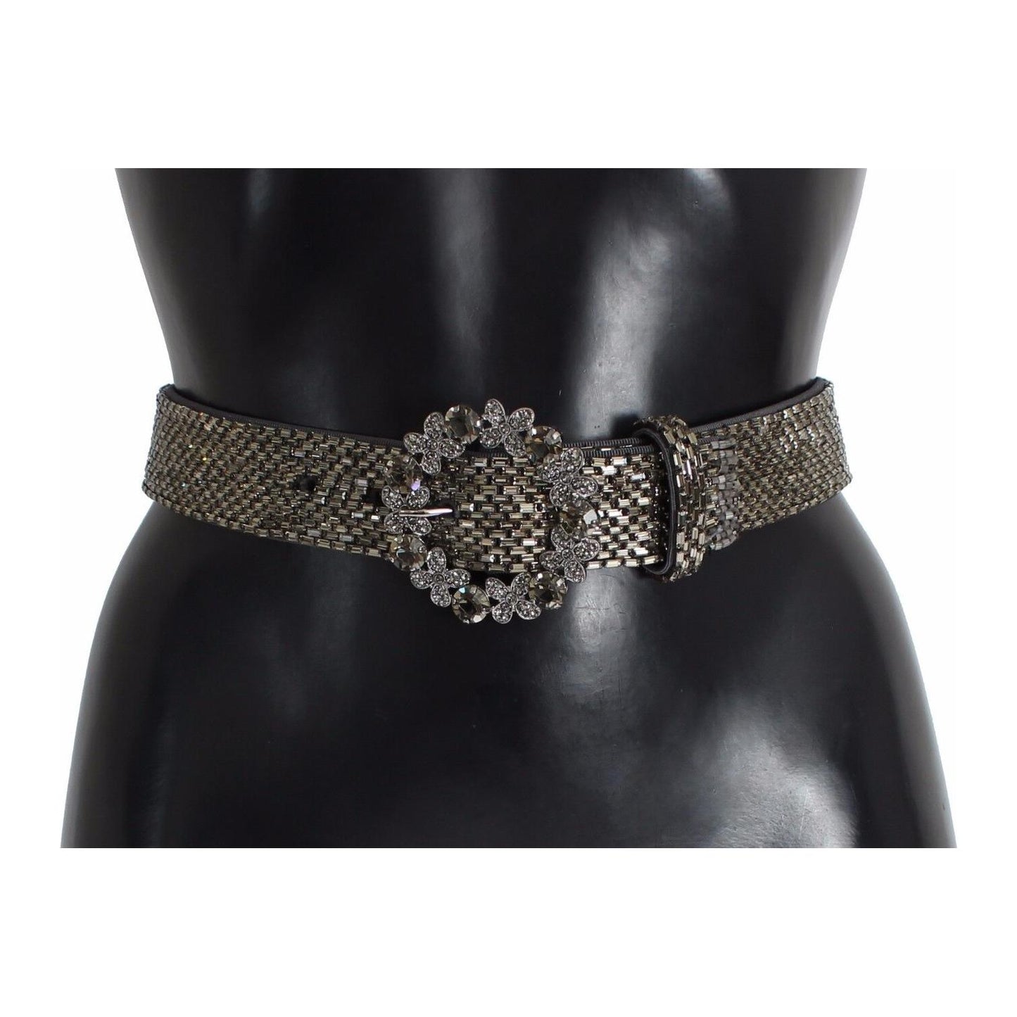 Dolce & Gabbana Multicolor Wide Crystal Buckle Sequined Belt Dolce & Gabbana