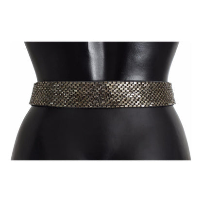 Dolce & Gabbana Multicolor Wide Crystal Buckle Sequined Belt Dolce & Gabbana