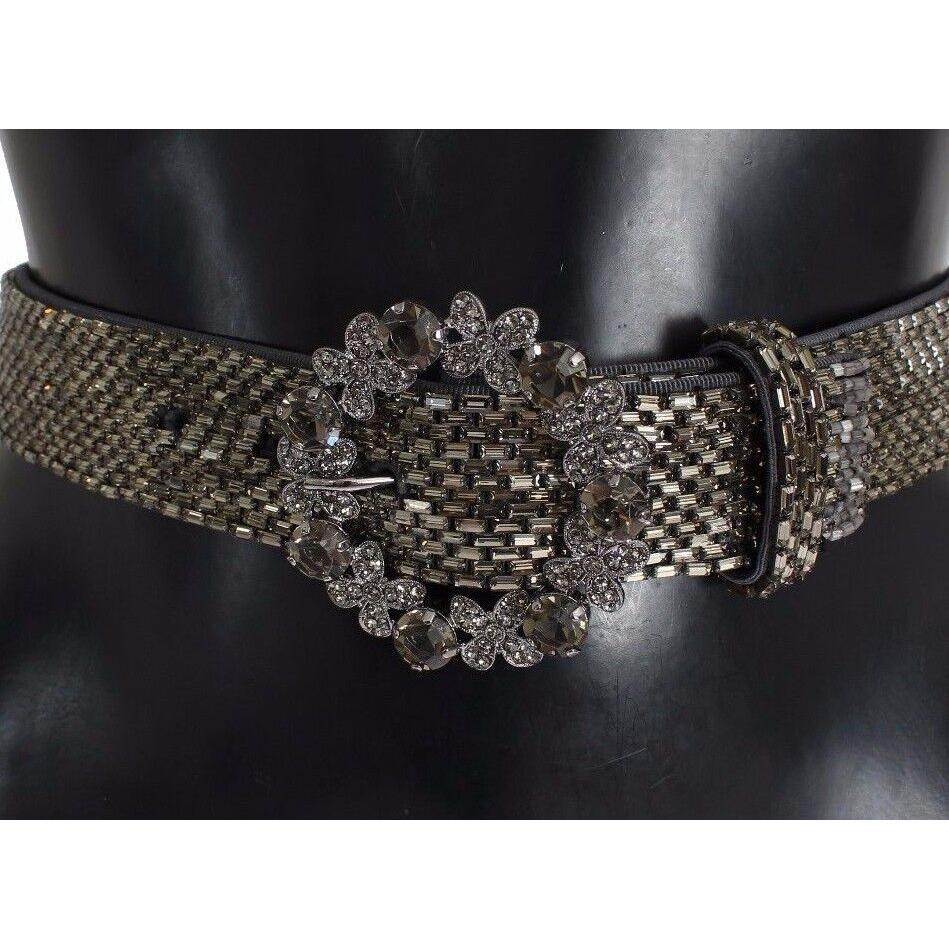 Dolce & Gabbana Multicolor Wide Crystal Buckle Sequined Belt Dolce & Gabbana
