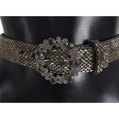 Dolce & Gabbana Multicolor Wide Crystal Buckle Sequined Belt Dolce & Gabbana