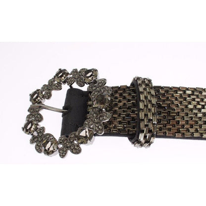 Dolce & Gabbana Multicolor Wide Crystal Buckle Sequined Belt Dolce & Gabbana