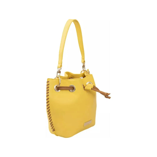 Baldinini Trend Golden Detail Yellow Shoulder Bag Baldinini Trend