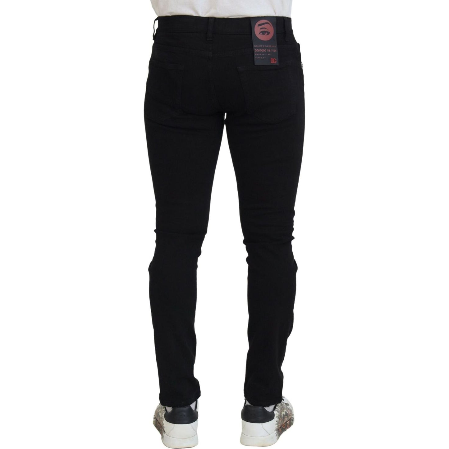 Dolce & Gabbana Svelte Black Tattered Slim Fit Denim Dolce & Gabbana