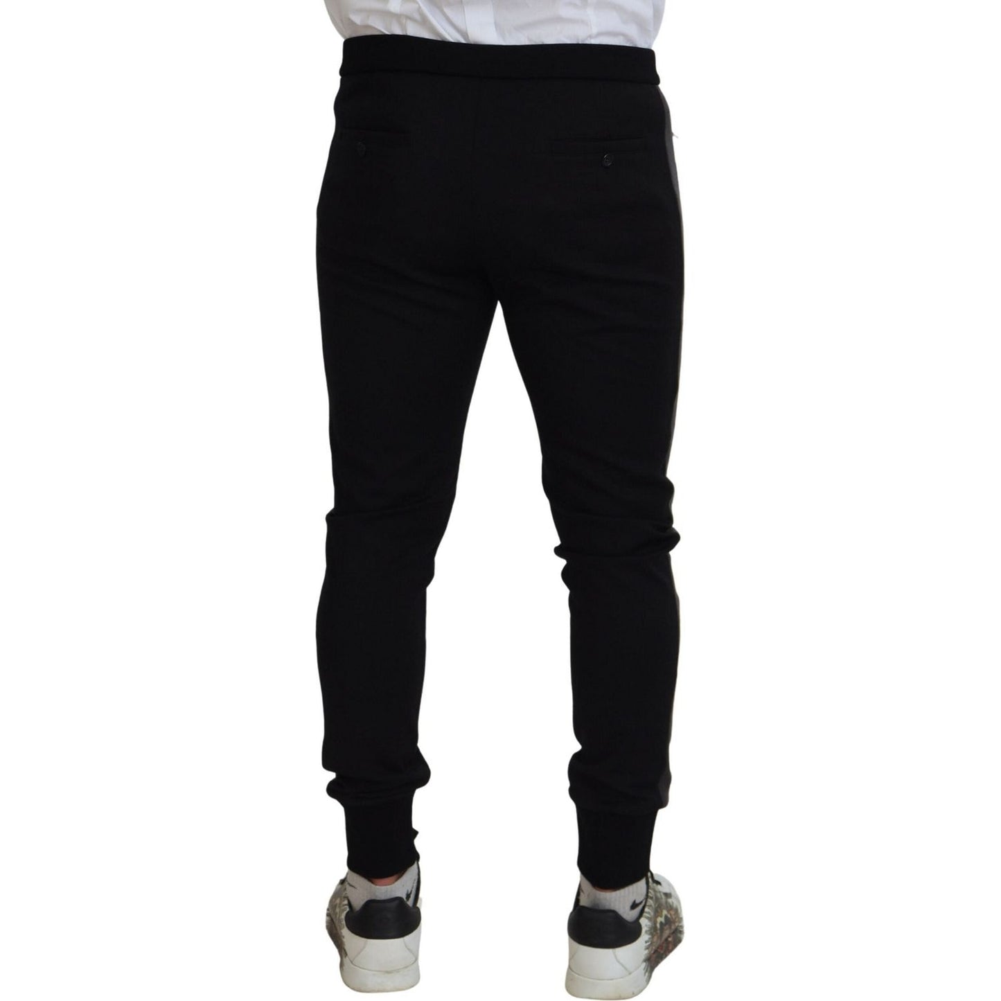 Dolce & Gabbana Elegant Black Jogger Pants in Luxe Wool Blend Dolce & Gabbana