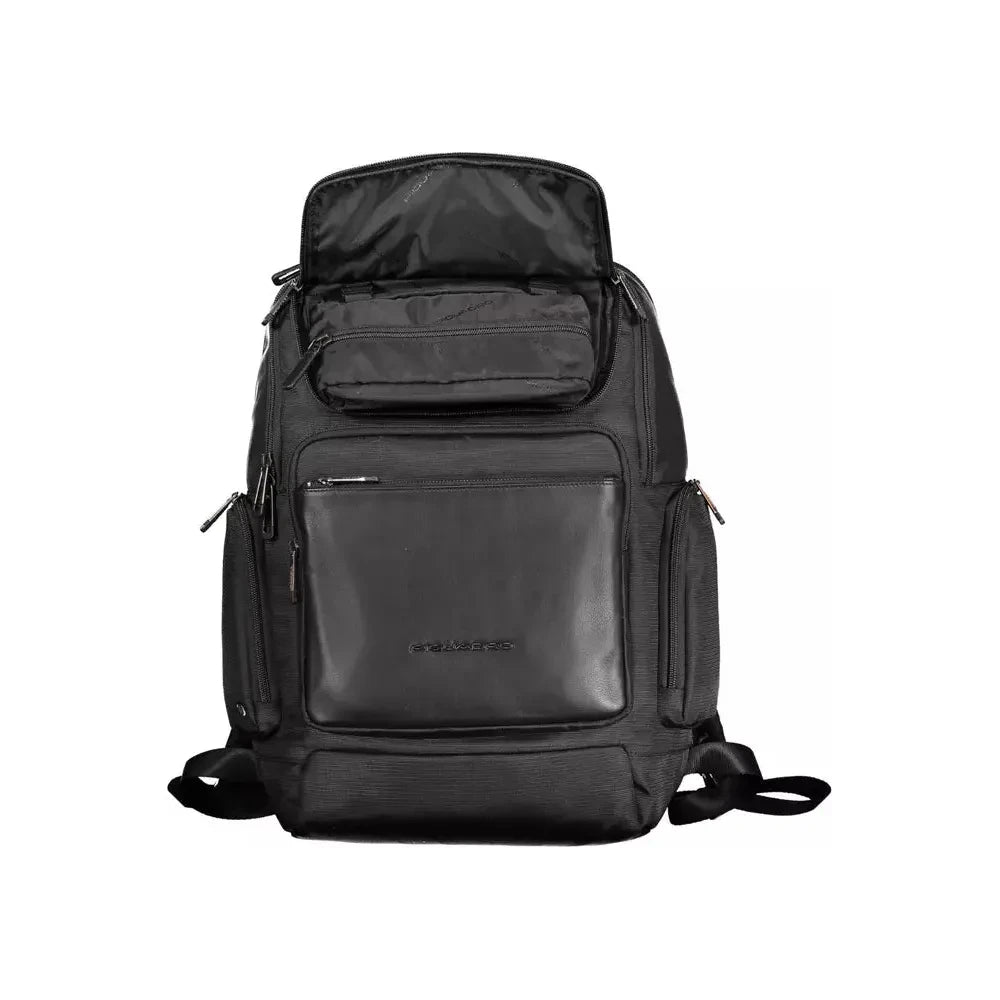 Piquadro Black RPET Men Backpack Piquadro