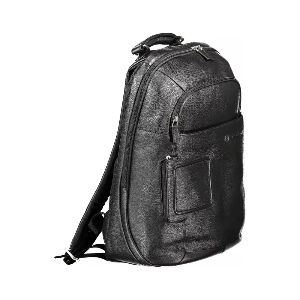 Piquadro Black Leather Men Backpack Piquadro