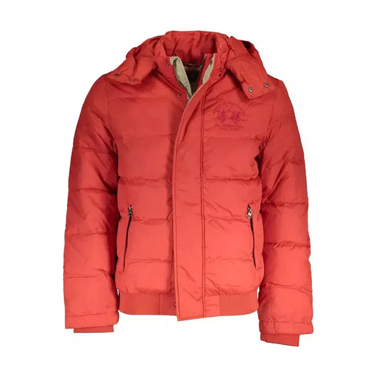 La Martina Orange Polyamide Men Jacket La Martina