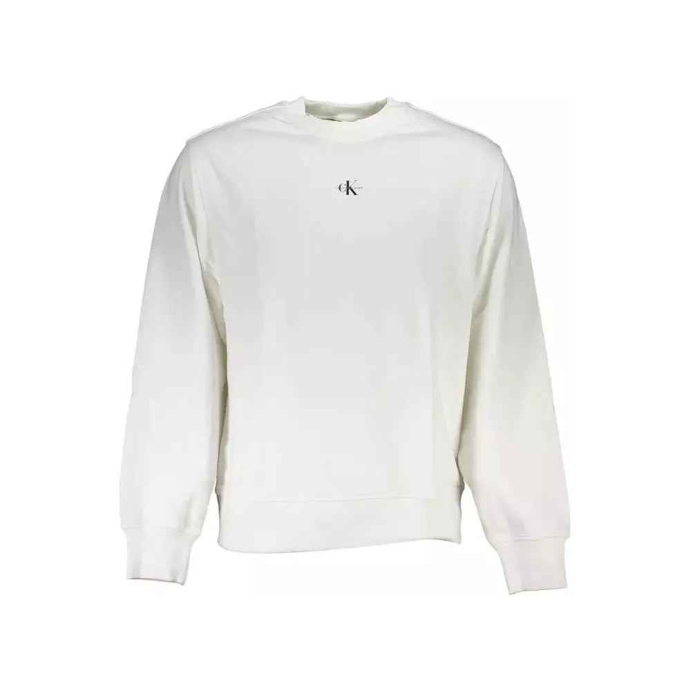 Calvin Klein White Cotton Men Sweater Calvin Klein