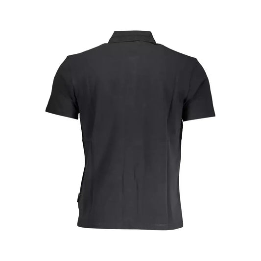 Napapijri Black Cotton Men Polo Shirt Napapijri