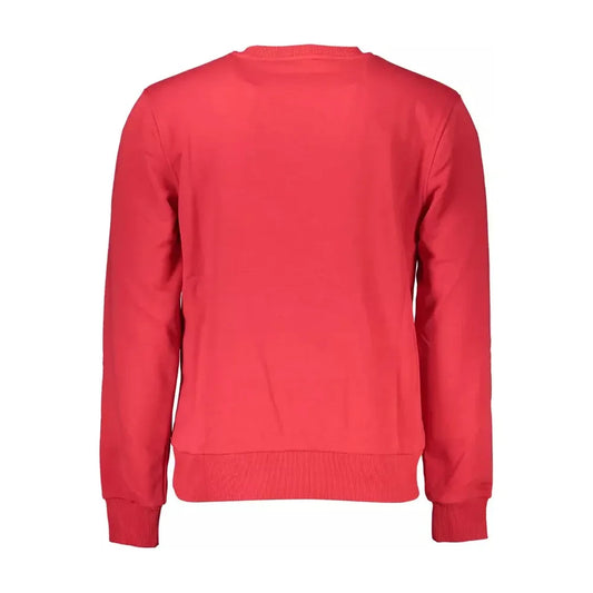 Cavalli Class Red Cotton Men Sweater Cavalli Class