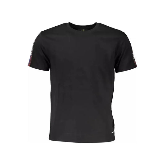 Cavalli Class Black Cotton Men T-Shirt Cavalli Class