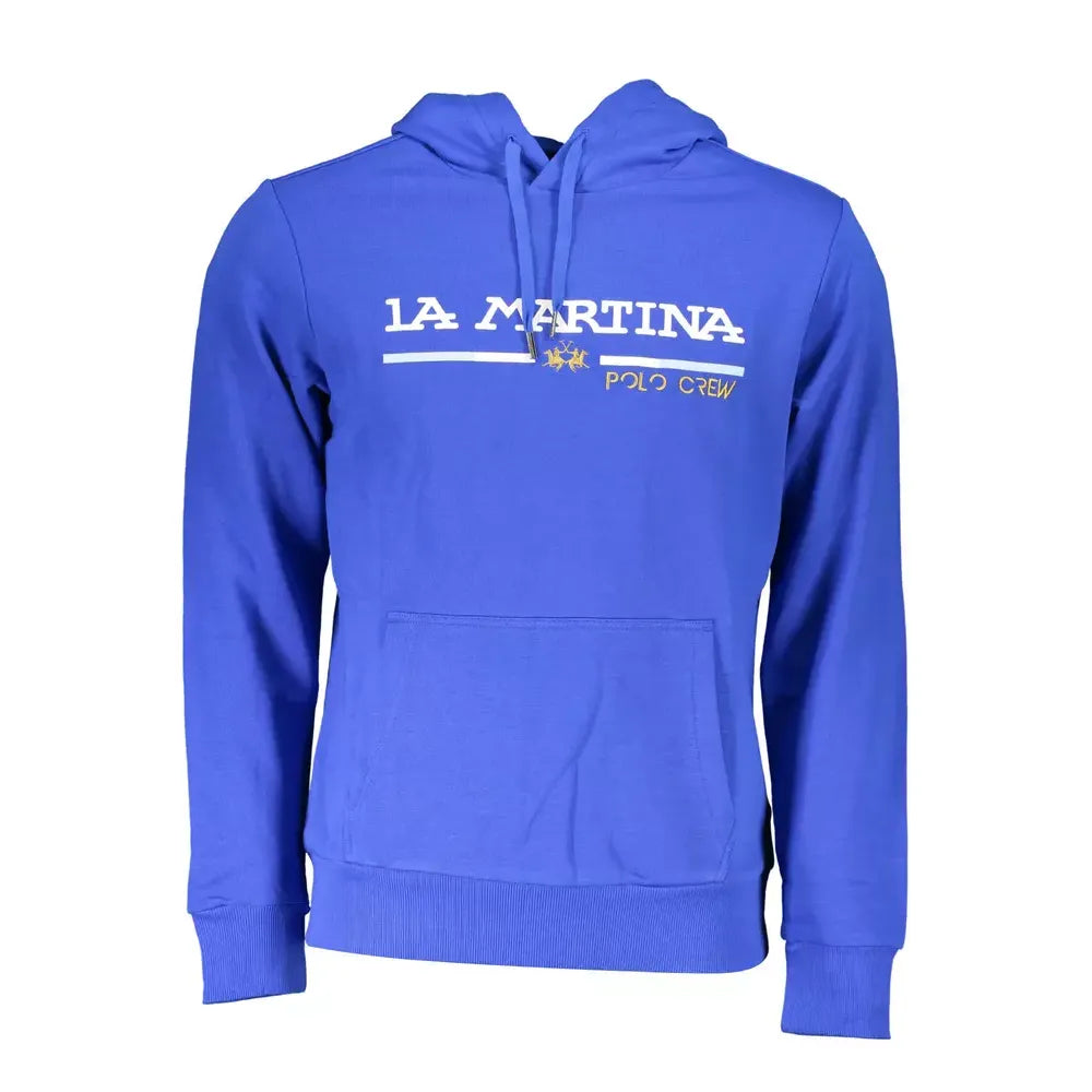 La Martina Blue Cotton Sweater