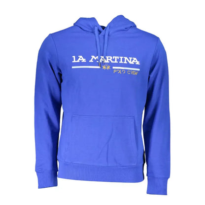 La Martina Blue Cotton Sweater