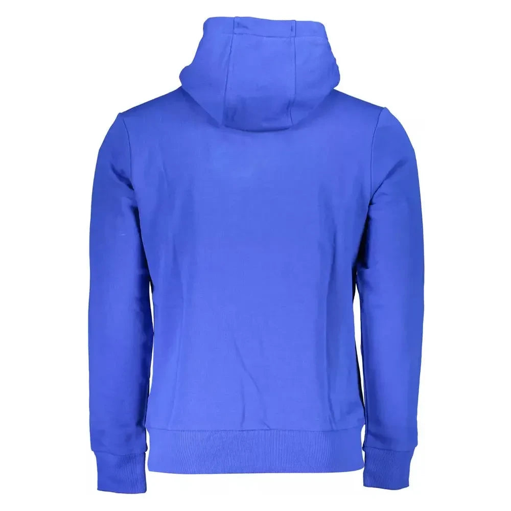 La Martina Blue Cotton Men Sweater La Martina