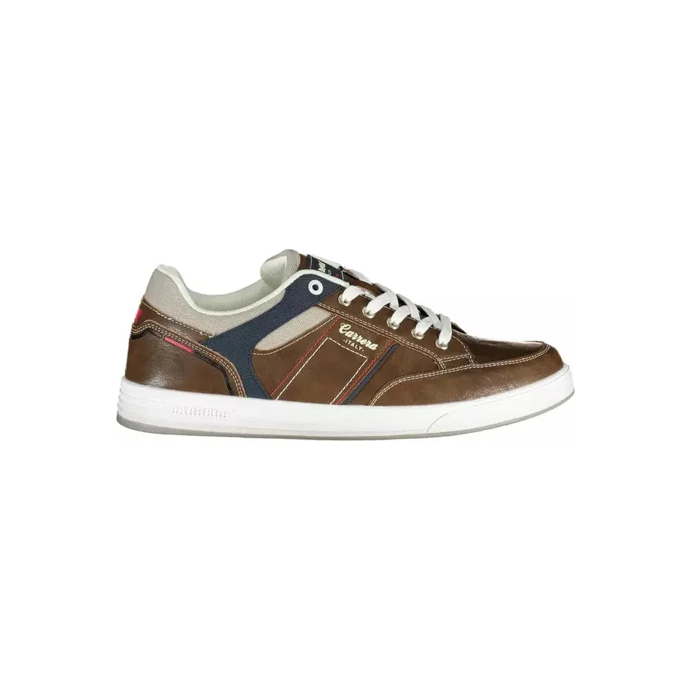 Carrera Brown Eco Leather Men Sneaker Carrera