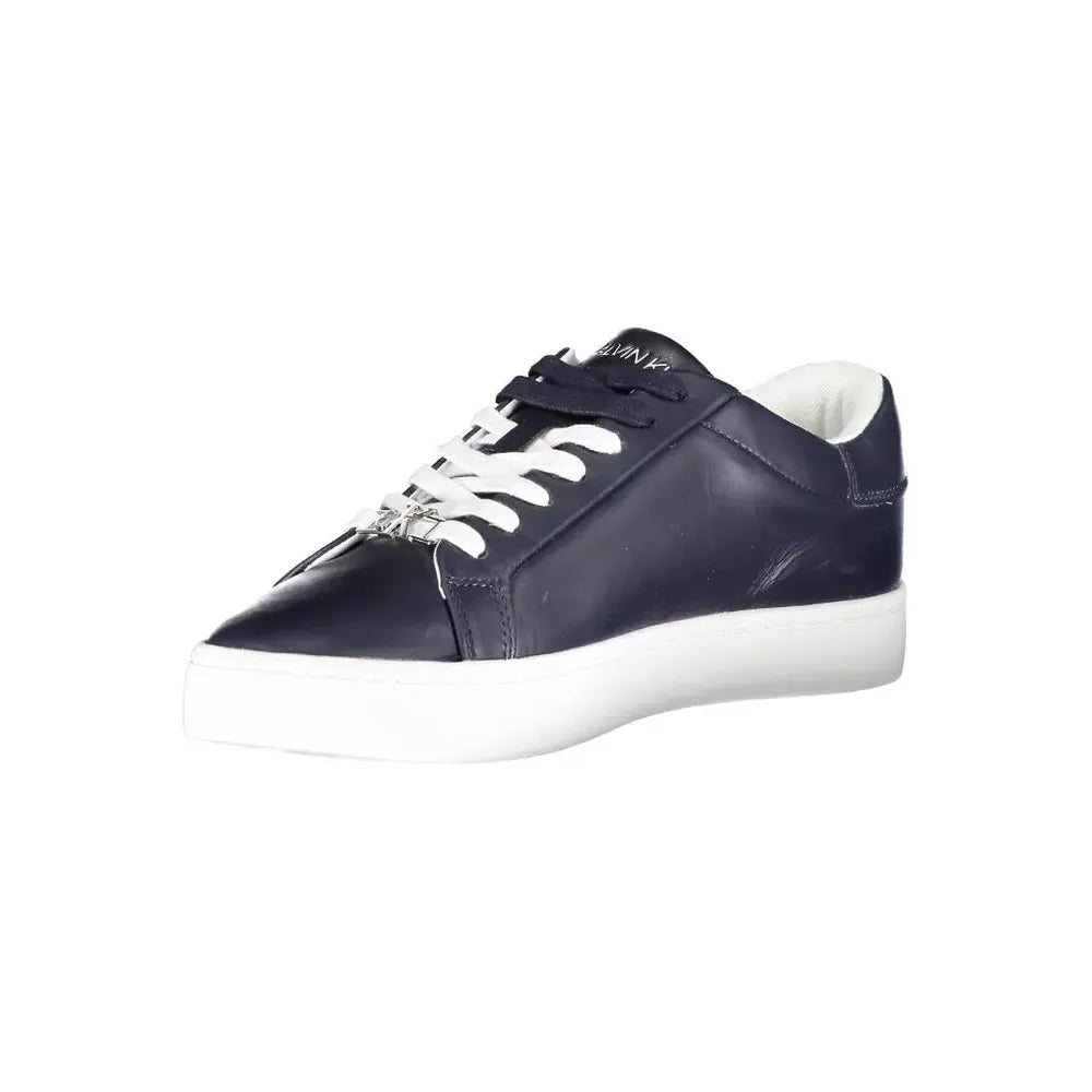 Calvin Klein Blue Leather Men Sneaker Calvin Klein