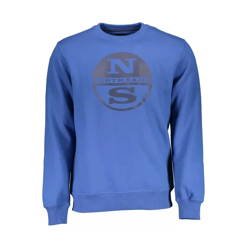 North Sails Blue Cotton Men Sweater North Sails