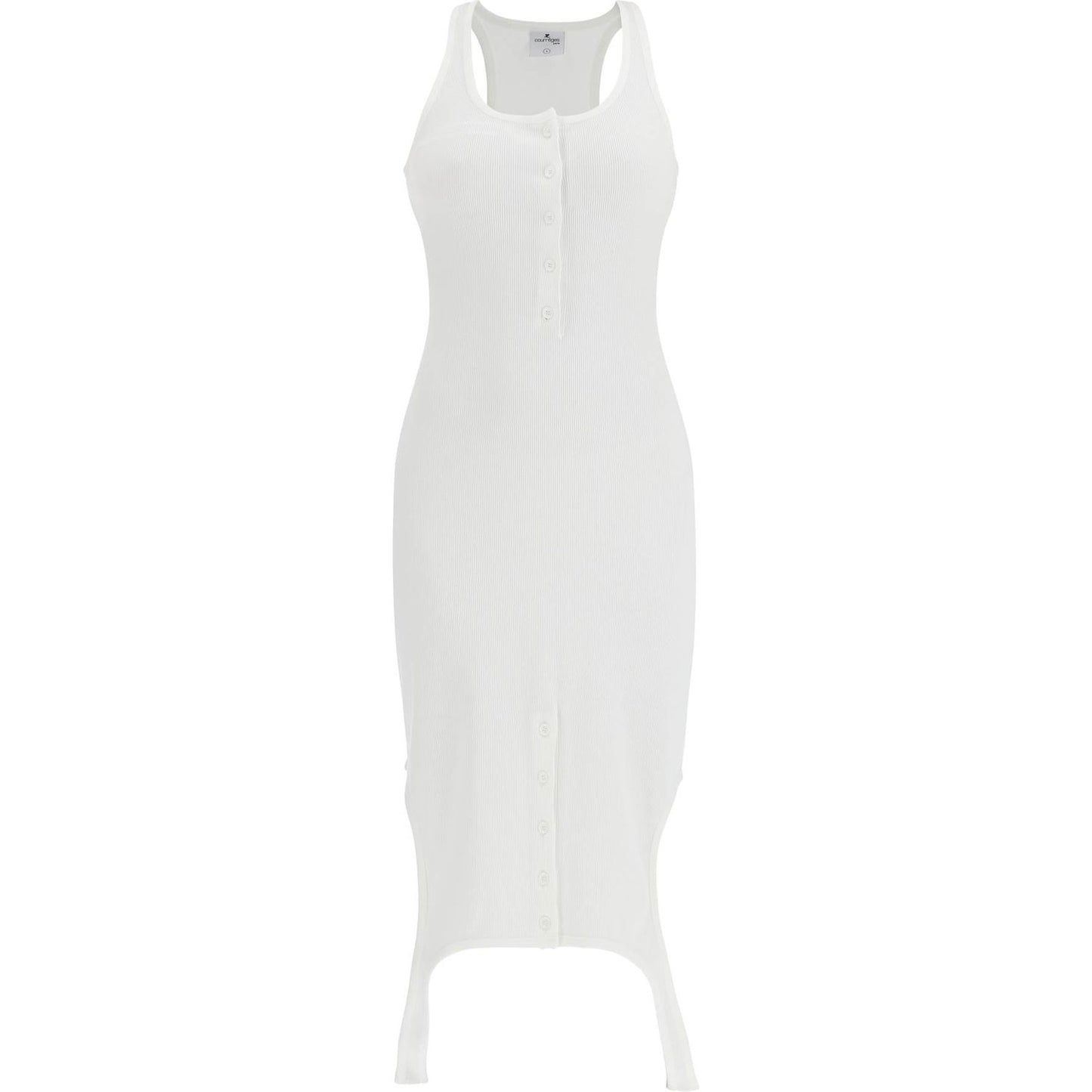 Courreges pleat dress with midi length