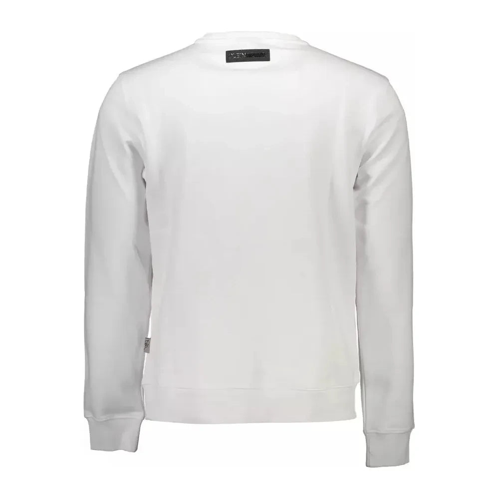 Plein Sport White Cotton Men Sweater Plein Sport