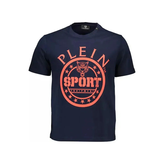 Plein Sport Blue Cotton Men T-Shirt Plein Sport