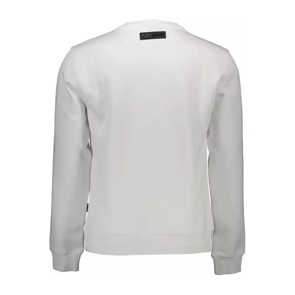 Plein Sport White Cotton Men Sweater Plein Sport