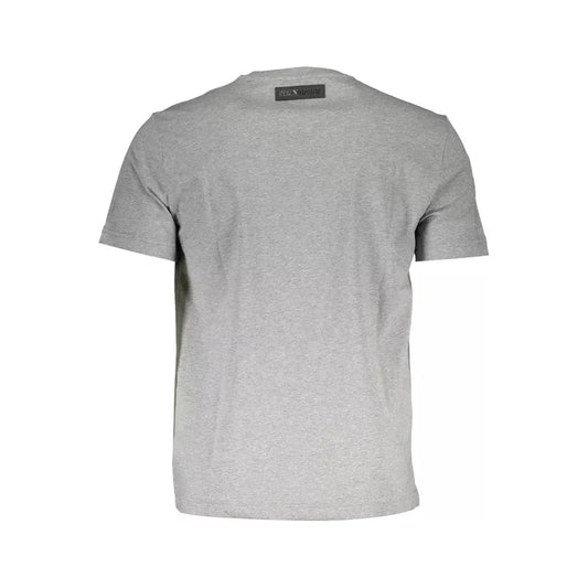 Plein Sport Gray Cotton Men T-Shirt Plein Sport