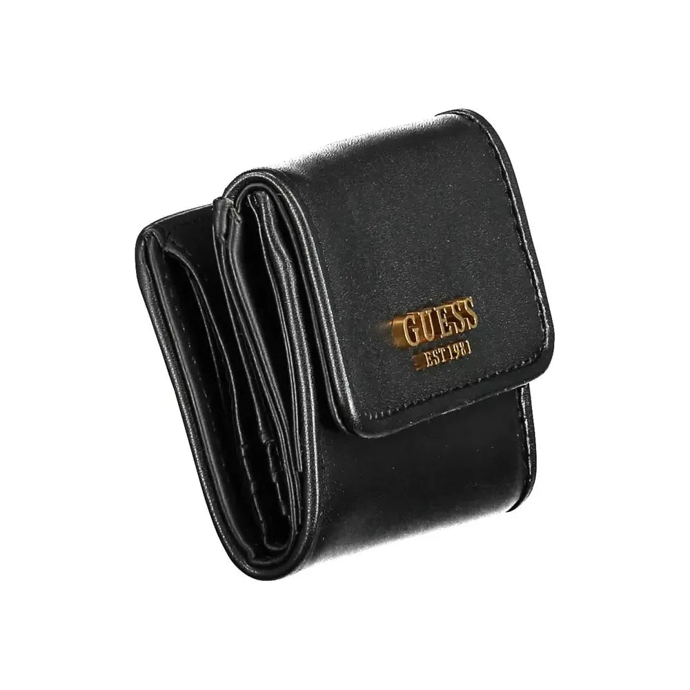 Guess Jeans Black Polyethylene Women Wallet Guess Jeans