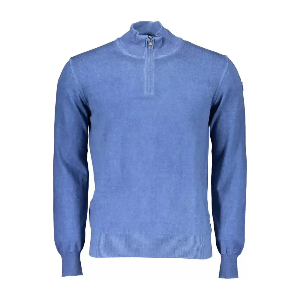 North Sails Blue Cotton Men Sweater North Sails