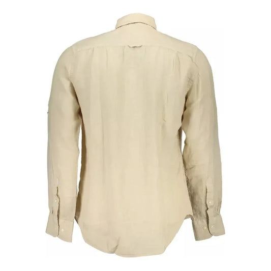 Gant Beige Linen Double Pocket Shirt Gant