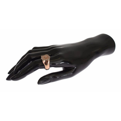 Nialaya Pink Gold 925 Silver Authentic Clear Ring