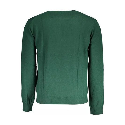 La Martina Green Wool Men Sweater La Martina