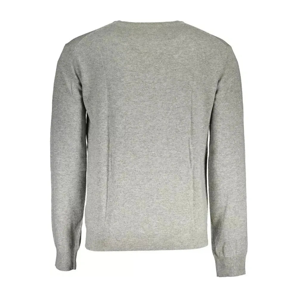 La Martina Gray Wool Men Sweater La Martina