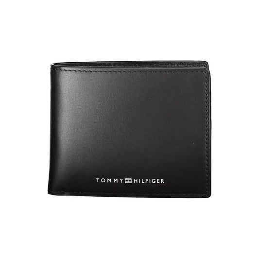 Tommy Hilfiger Black Leather Men Wallet Tommy Hilfiger