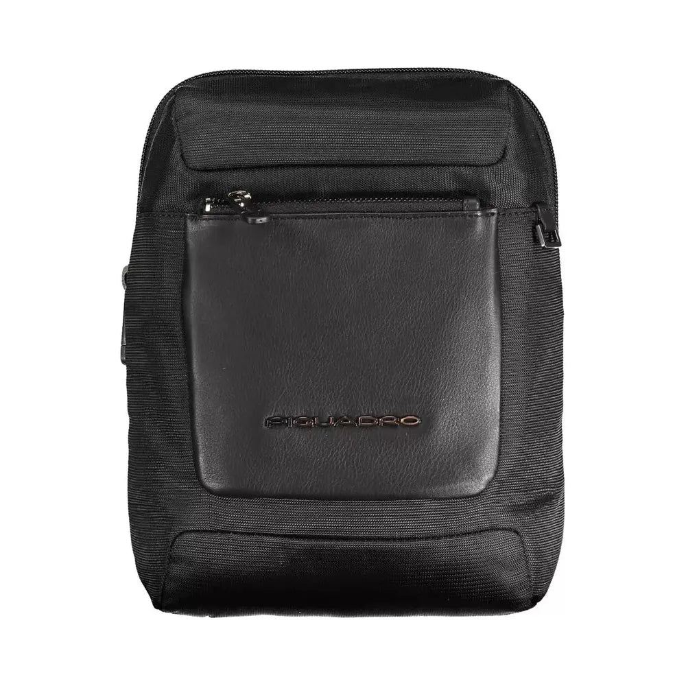 Piquadro Black RPET Men Shoulder Bag Piquadro