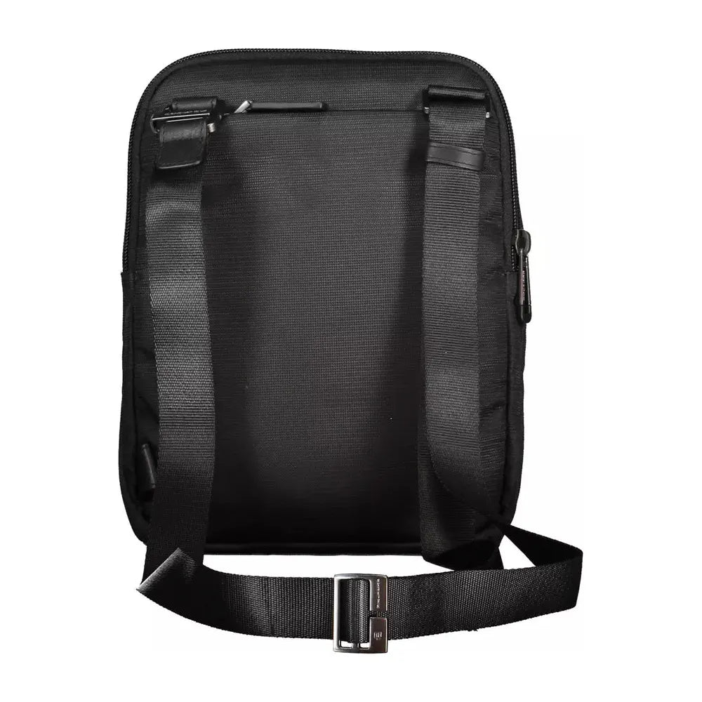 Front view with bag zipped and handles upright.