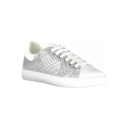 Emporio Armani Silver Polyester Women Sneaker Emporio Armani