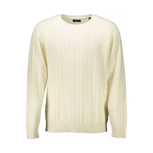 Gant White Wool Men Sweater Gant