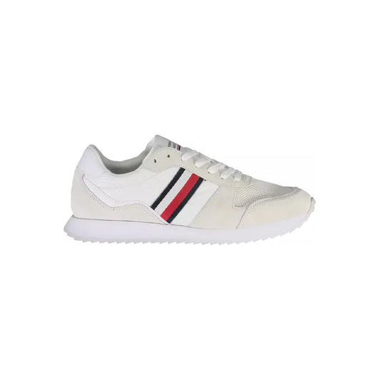 Tommy Hilfiger White Polyester Men Sneaker Tommy Hilfiger