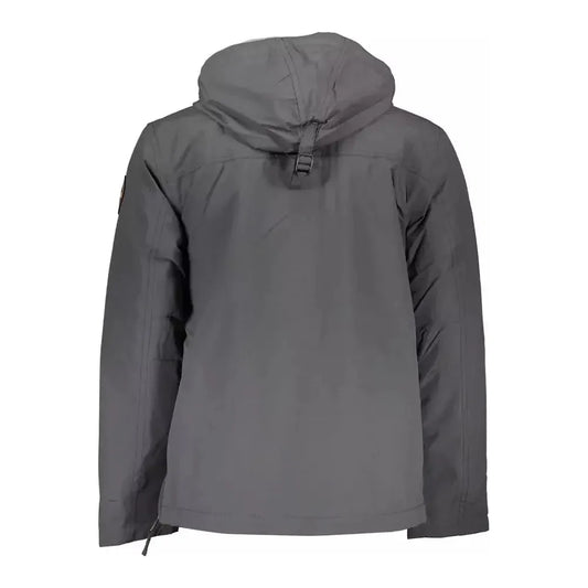 Napapijri Gray Polyamide Men Jacket Napapijri