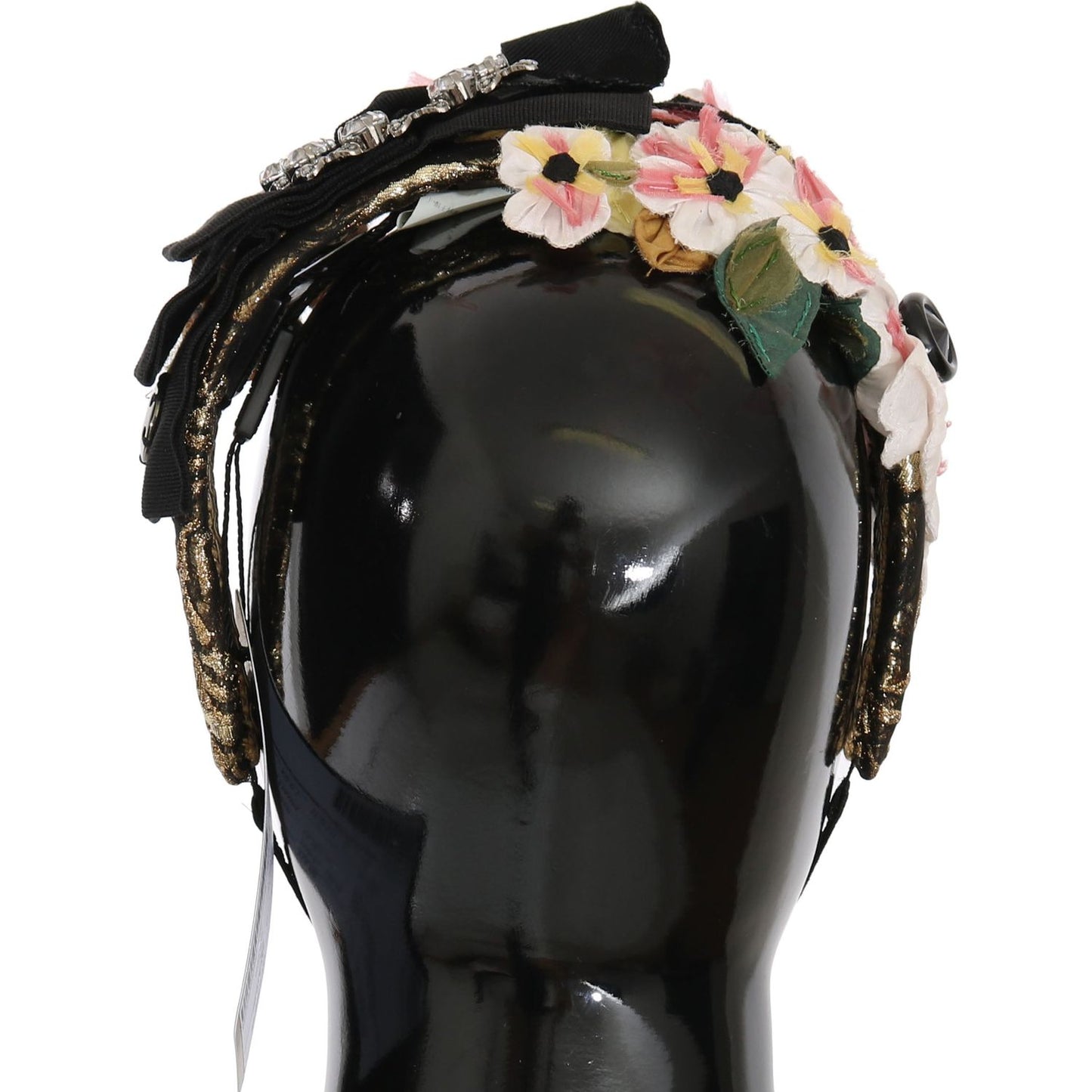 Dolce & Gabbana Elegant Crystal-Embellished Floral Headband Dolce & Gabbana