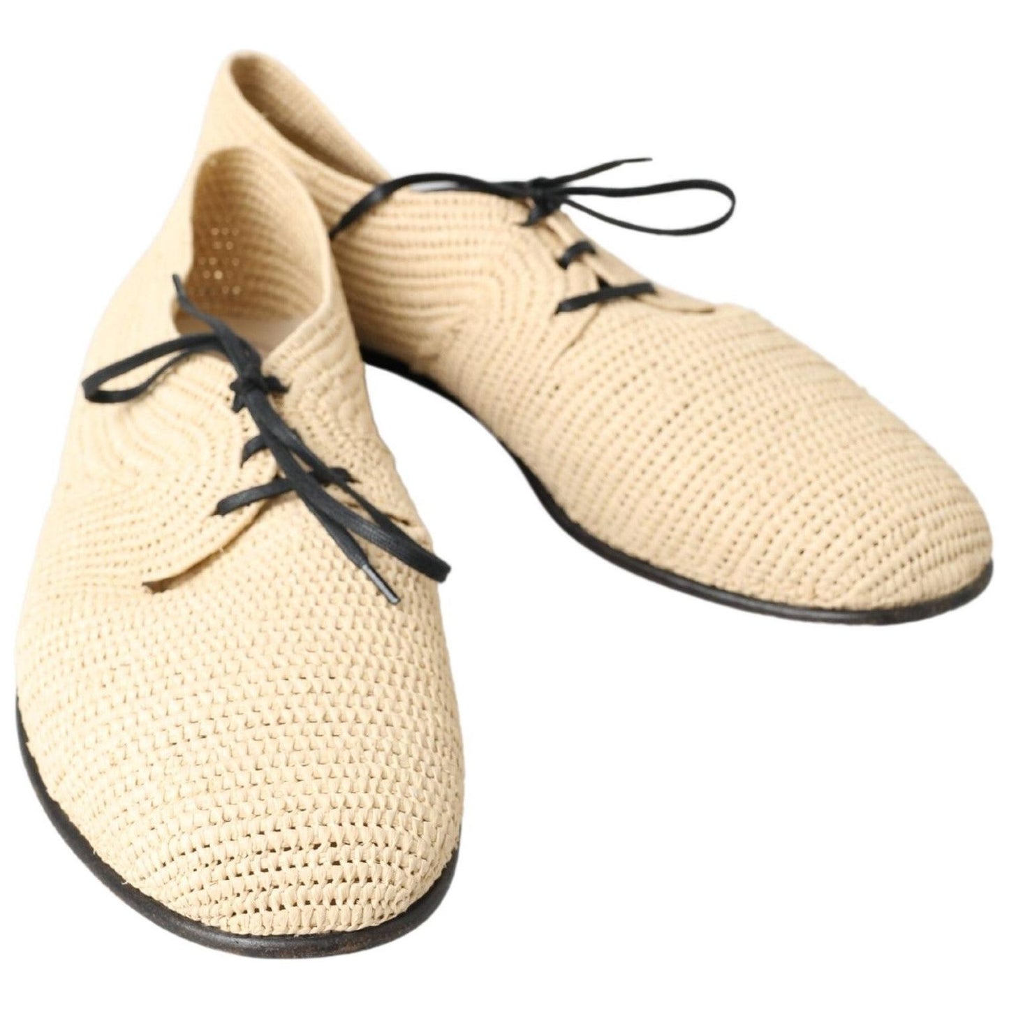 Dolce & Gabbana Chic Beige Derby Lace-Up Casual Men's Shoes Dolce & Gabbana