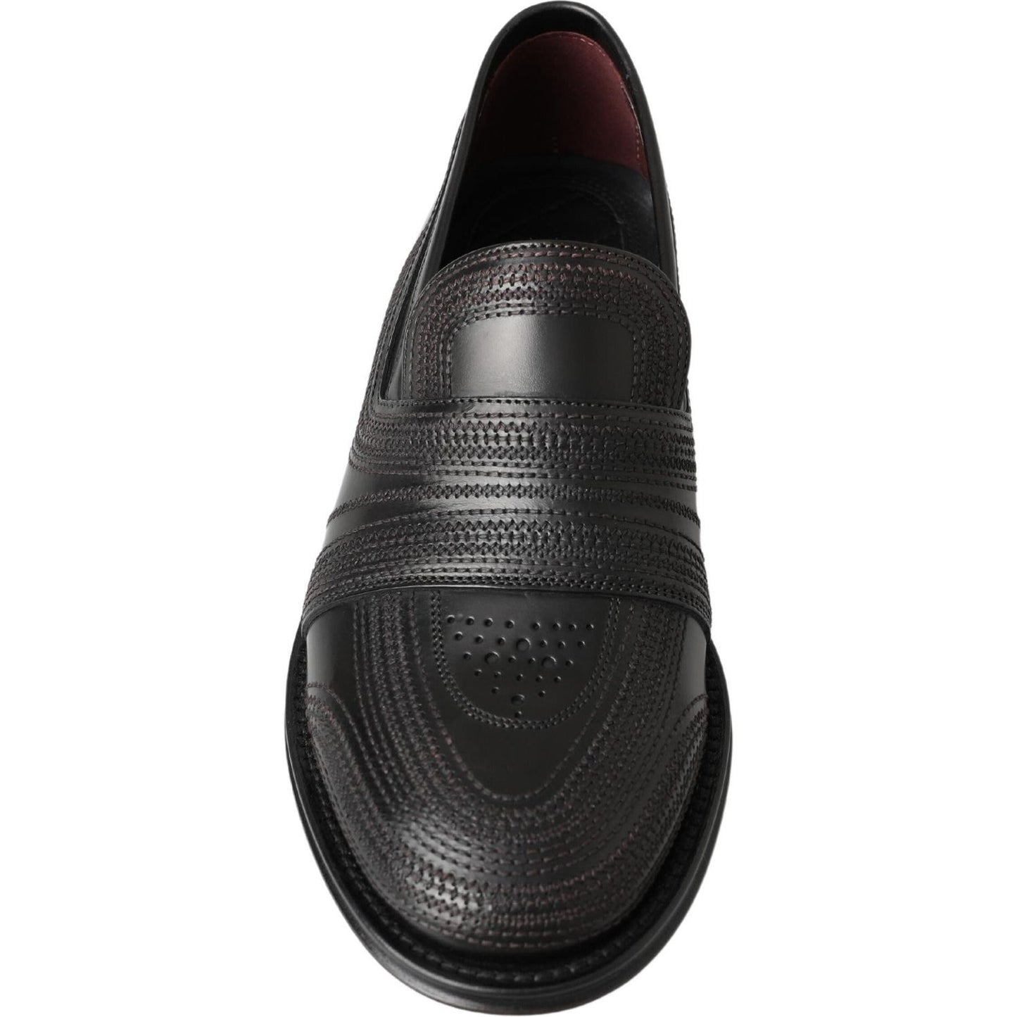 Dolce & Gabbana Elegant Black Leather Slipper Loafers Dolce & Gabbana