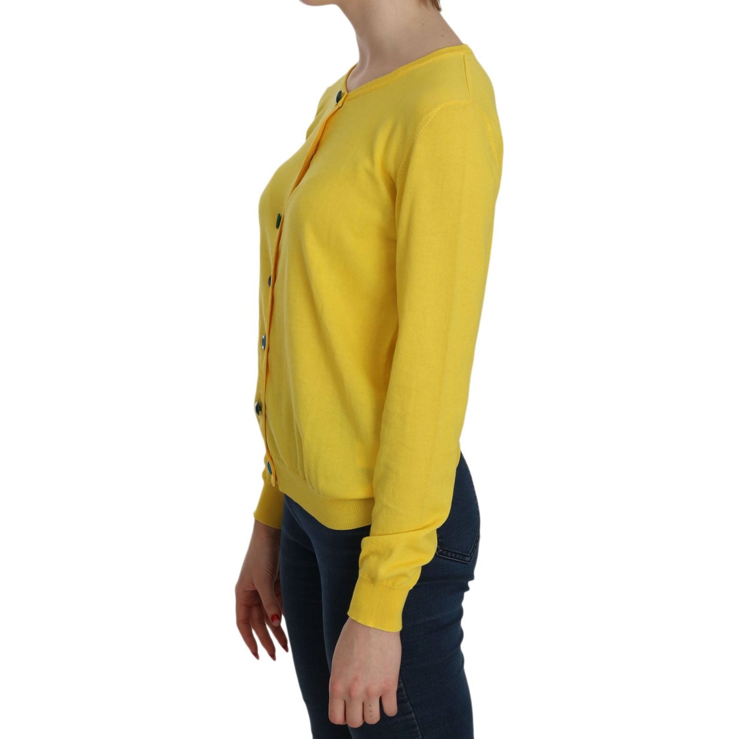 Jucca Radiant Yellow Cotton Sweater Jucca